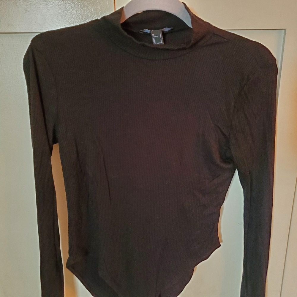 Forever 21 Black long sleeve bodysuit